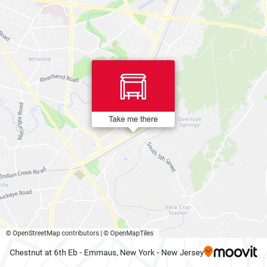 Chestnut at 6th Eb - Emmaus map