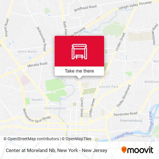 Center at Moreland Nb map