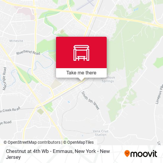 Chestnut at 4th Wb - Emmaus map