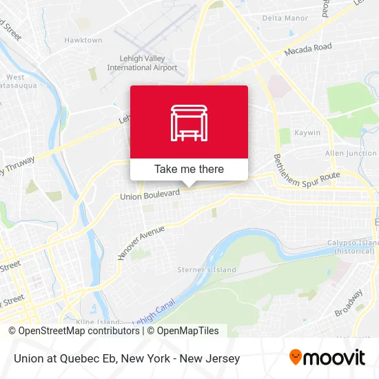 Union at Quebec Eb map