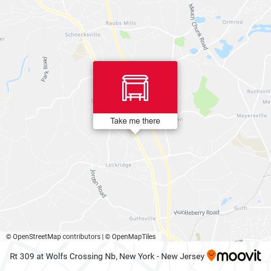 Rt 309 at Wolfs Crossing Nb map