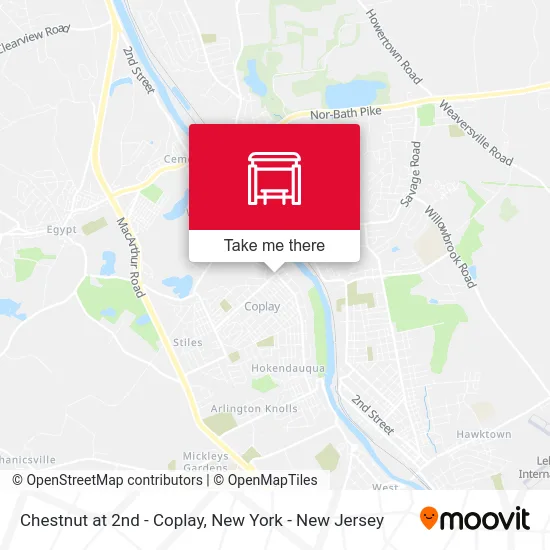 Chestnut at 2nd - Coplay map