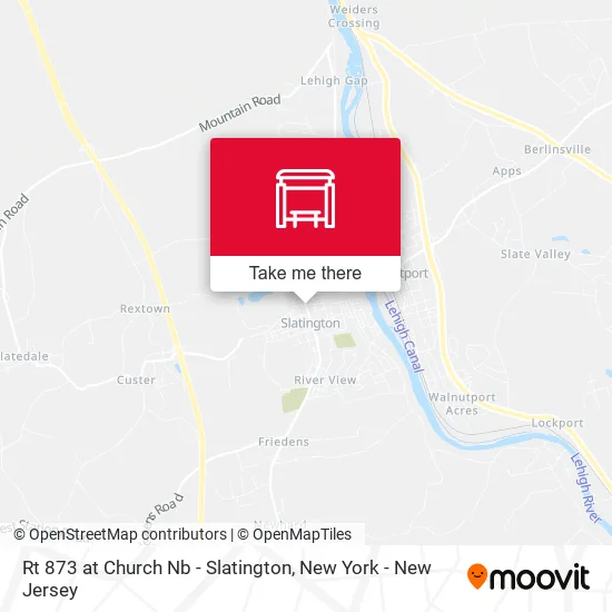 Rt 873 at Church Nb - Slatington map