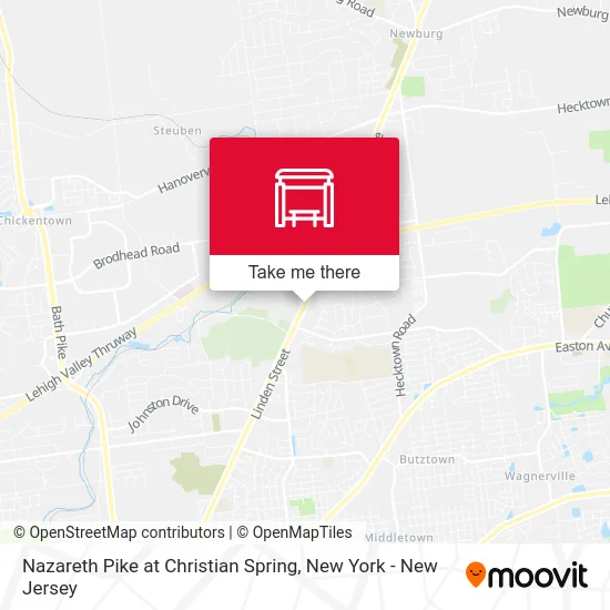 Nazareth Pike at Christian Spring map