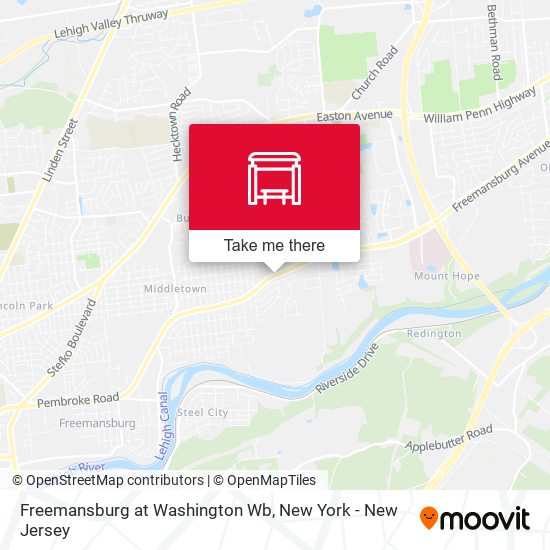 Freemansburg at Washington Wb map