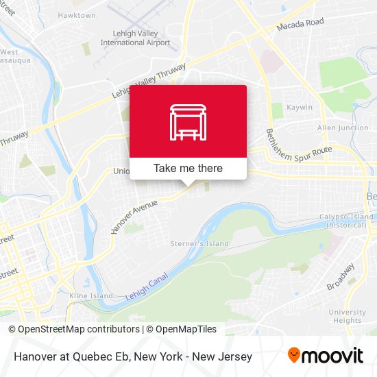 Mapa de Hanover at Quebec Eb