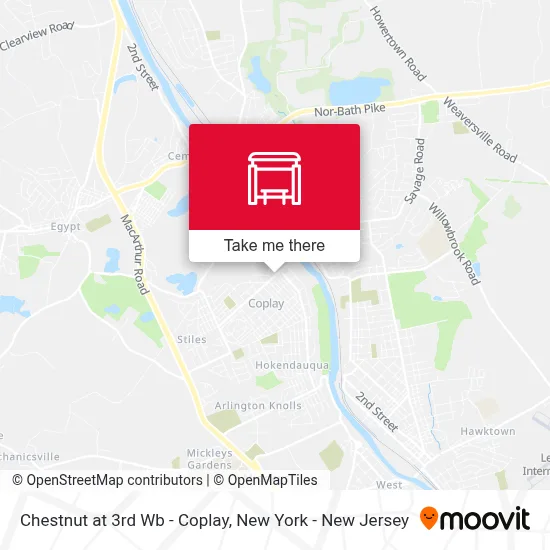 Chestnut at 3rd Wb - Coplay map