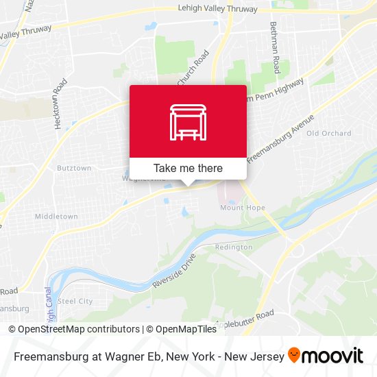 Mapa de Freemansburg at Wagner Eb