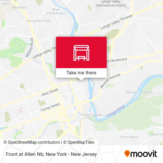 Front at Allen Nb map