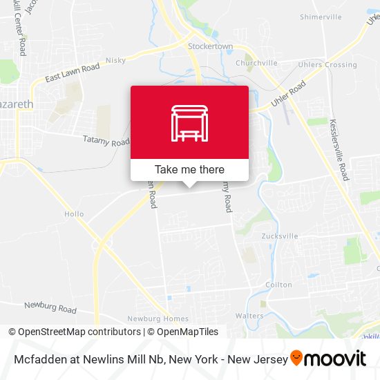 Mcfadden at Newlins Mill Nb map