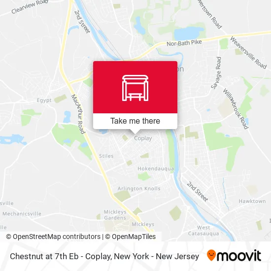 Chestnut at 7th Eb - Coplay map