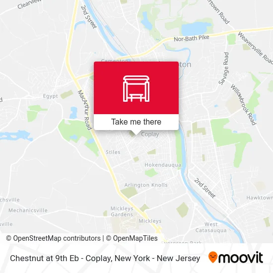 Chestnut at 9th Eb - Coplay map