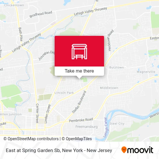 East at Spring Garden Sb map