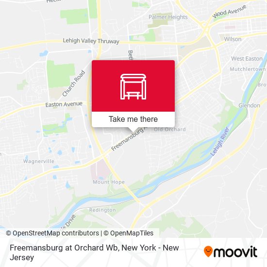 Freemansburg at Orchard Wb map