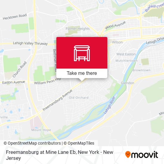 Freemansburg at Mine Lane Eb map