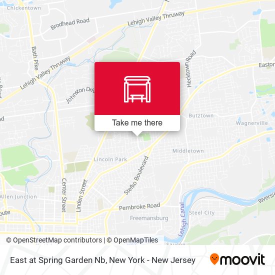 Mapa de East at Spring Garden Nb