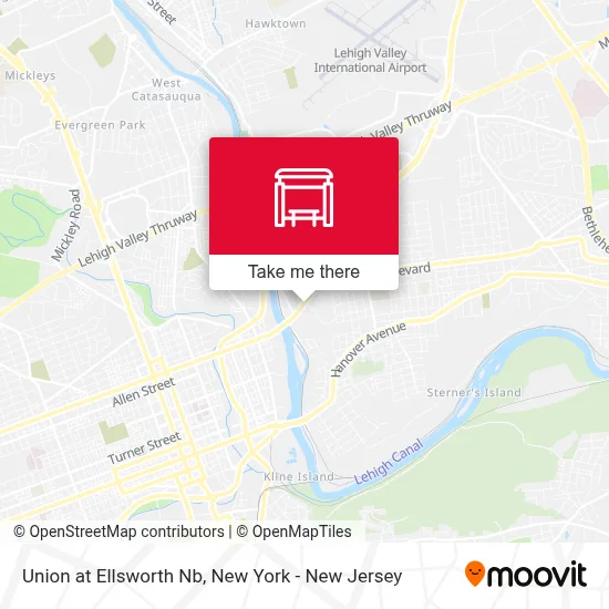 Union at Ellsworth Nb map