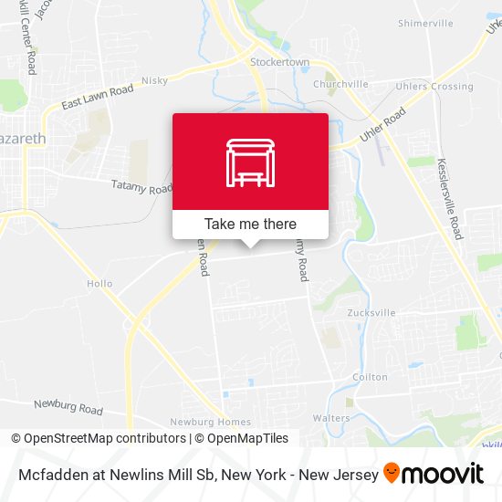 Mcfadden at Newlins Mill Sb map