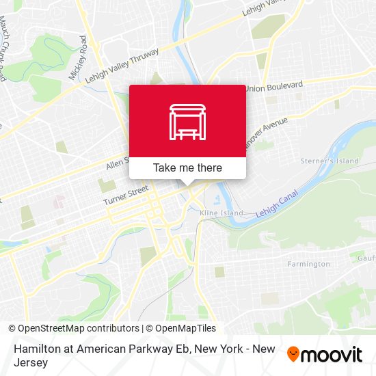 Hamilton at American Parkway Eb map