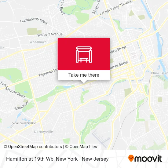 Hamilton at 19th Wb map