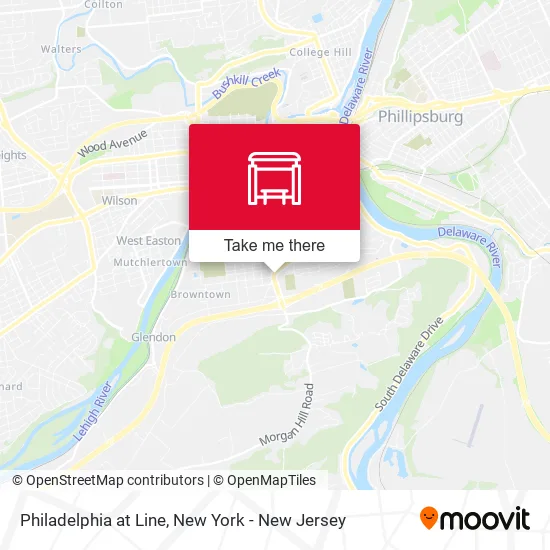 Philadelphia at Line map
