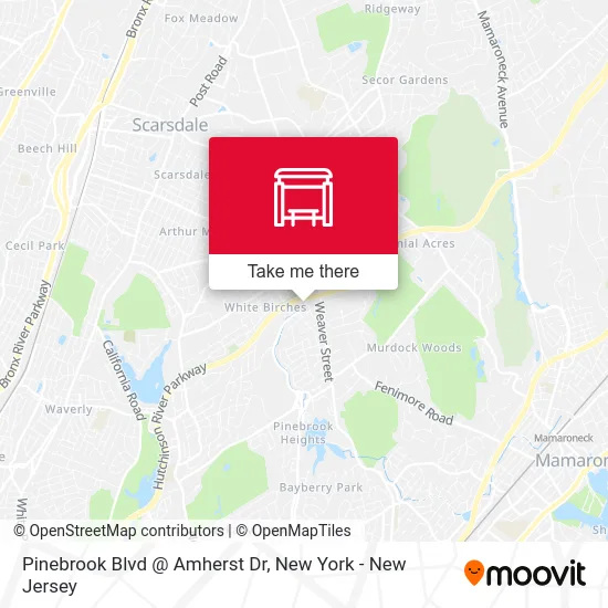 Pinebrook Blvd @ Amherst Dr map