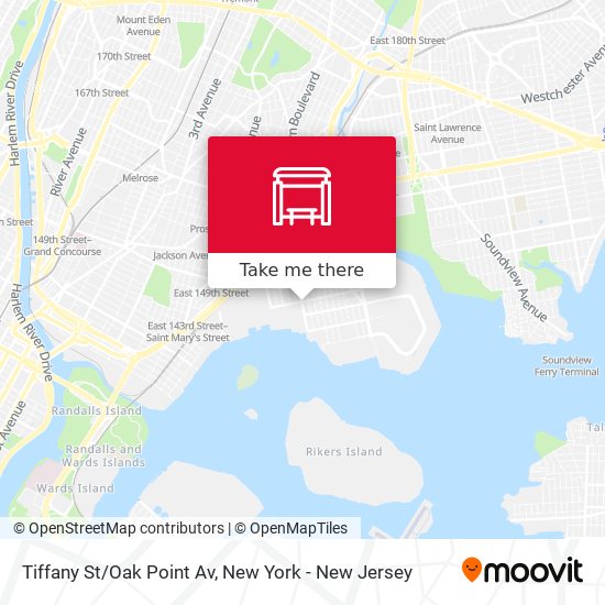 Mapa de Tiffany St/Oak Point Av