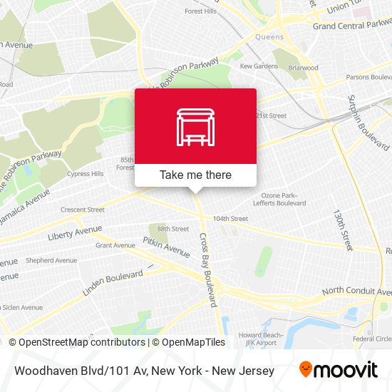 Woodhaven Blvd/101 Av map