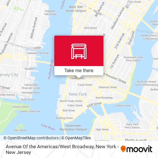 Avenue Of the Americas / West Broadway map