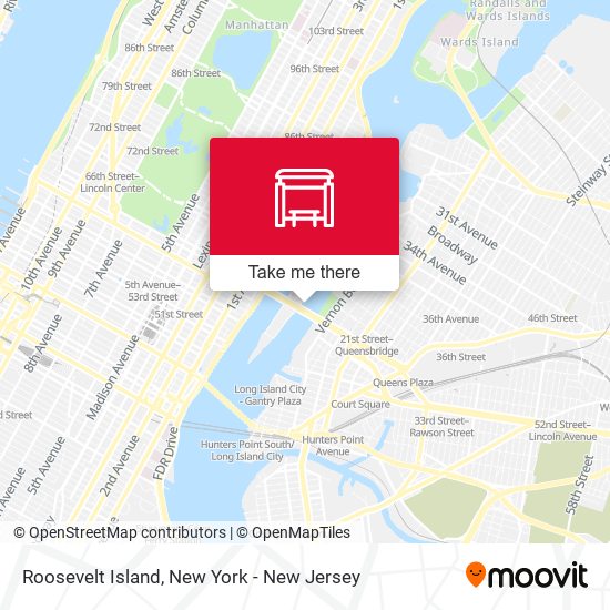 Mapa de Roosevelt Island