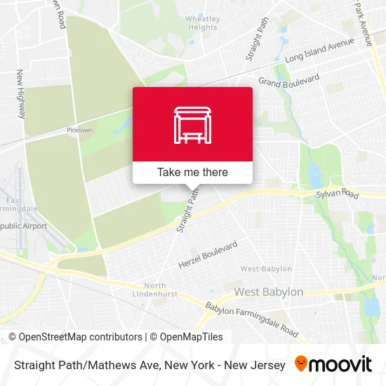 Straight Path/Mathews Ave map