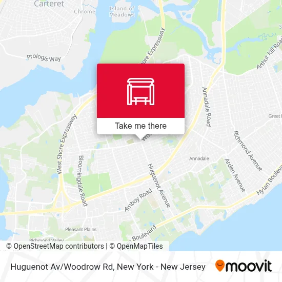 Huguenot Av/Woodrow Rd stop - Routes, Schedules, and Fares