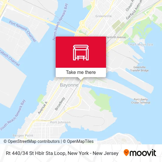 Rt 440/34 St Hblr Sta Loop map