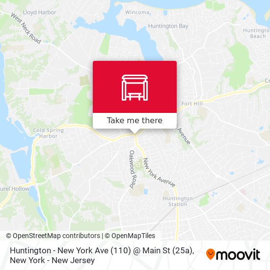 Huntington - New York Ave (110) @ Main St (25a) map