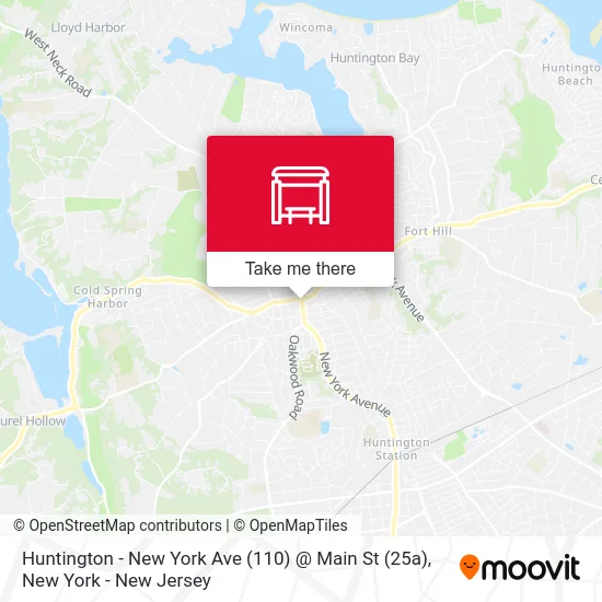 Huntington - New York Ave (110) @ Main St (25a) map