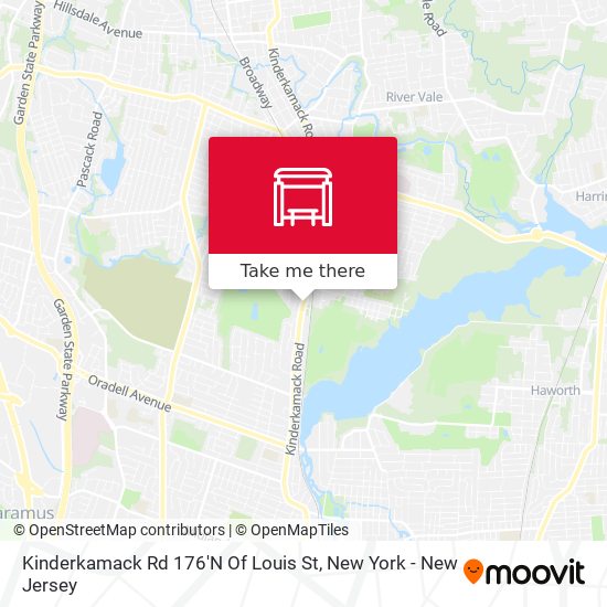 Kinderkamack Rd 176'N Of Louis St map