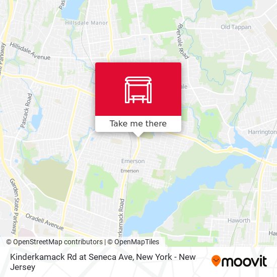 Kinderkamack Rd at Seneca Ave map