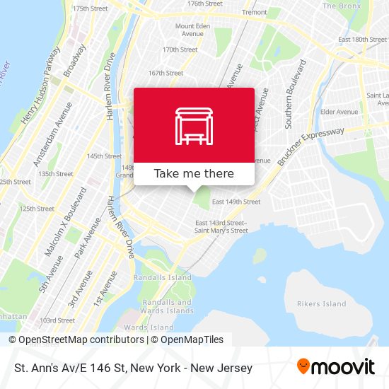 Mapa de St. Ann's Av/E 146 St