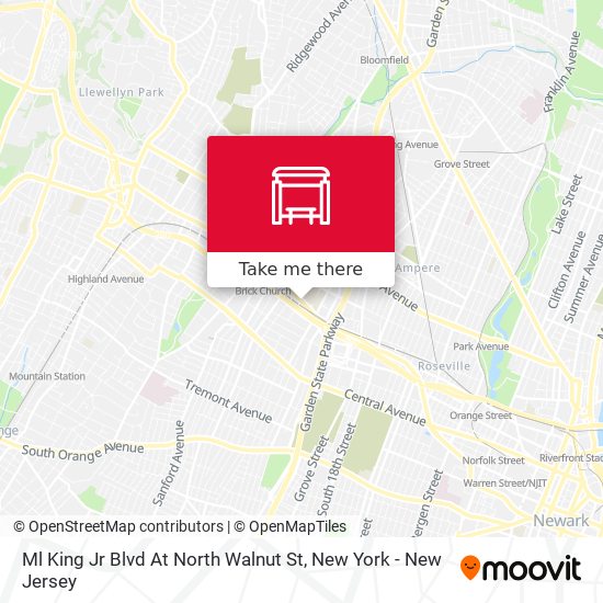 Ml King Jr Blvd At North Walnut St map