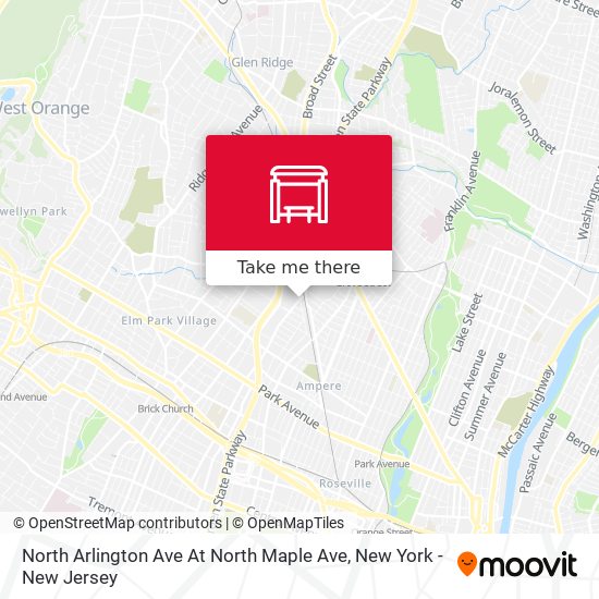 North Arlington Ave At North Maple Ave map