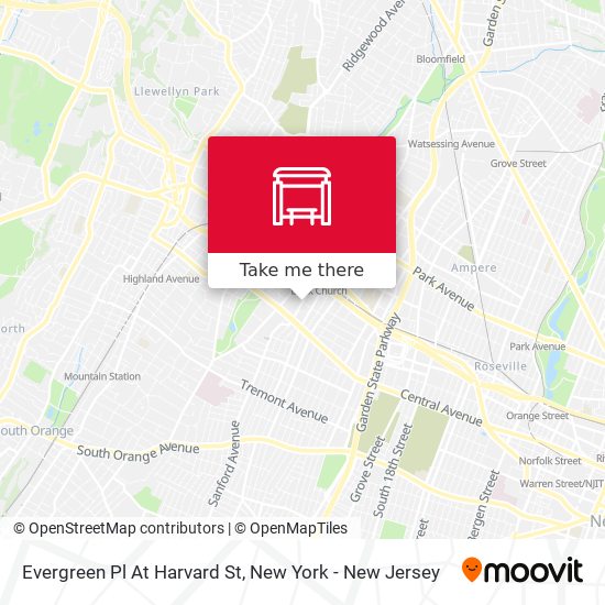 Mapa de Evergreen Pl At Harvard St