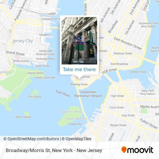 Broadway/Morris St map