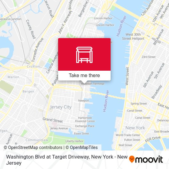 Washington Blvd at Target Driveway map