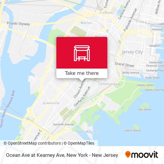 Ocean Ave at Kearney Ave map