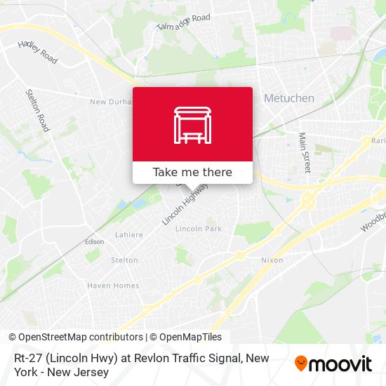 Rt-27 (Lincoln Hwy) at Revlon Traffic Signal map