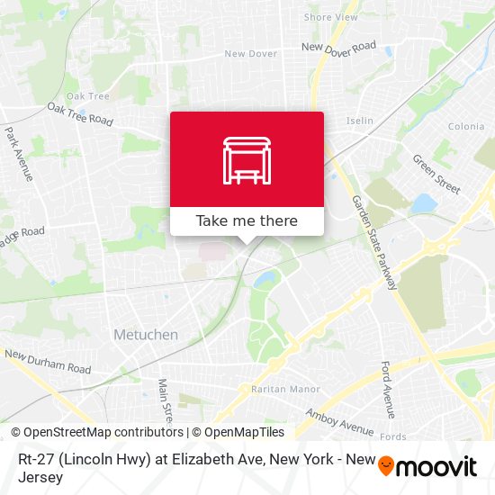 Mapa de Rt-27 (Lincoln Hwy) at Elizabeth Ave