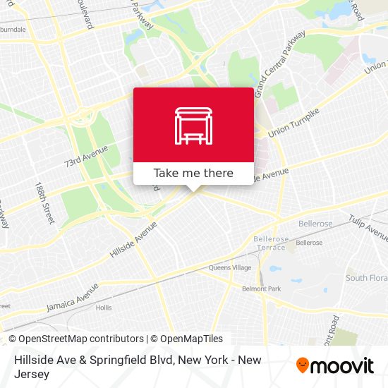 Hillside Ave &  Springfield Blvd map