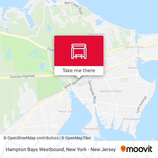 Mapa de Hampton Bays Westbound