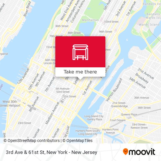 3rd Ave & 61st St map