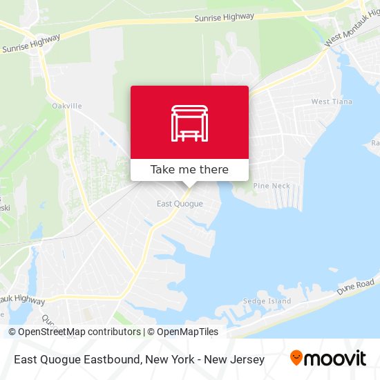 East Quogue Eastbound map